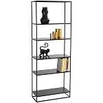 Металлический стеллаж Menzie Black Wide Metal Rack варинант исполнения - 1 | Loft Concept в Санкт-петербурге