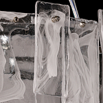 Люстра круглая с подвесными прямоугольными пластинами из стекла Glacier Panels варинант исполнения - 9 | Loft Concept в Санкт-петербурге