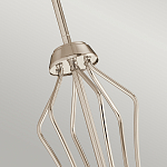 Люстра цвета никель с 6-ю рифлеными стеклянными плафонами и изогнутым каркасом Kichler варинант исполнения - 5 | Loft Concept в Санкт-петербурге