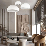 Подвесной светильник с куполообразным белым фактурным абажуром Sergey Makhno варинант исполнения - 7 | Loft Concept в Санкт-петербурге