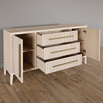 Буфет Primo с тремя ящиками и двумя фасадами Светлый дуб варинант исполнения - 3 | Loft Concept в Санкт-петербурге