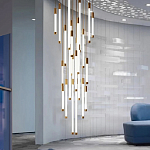 Люстра в современном стиле с 30-ю каскадными светодиодными лампами Golden LED Rain варинант исполнения - 2 | Loft Concept в Санкт-петербурге