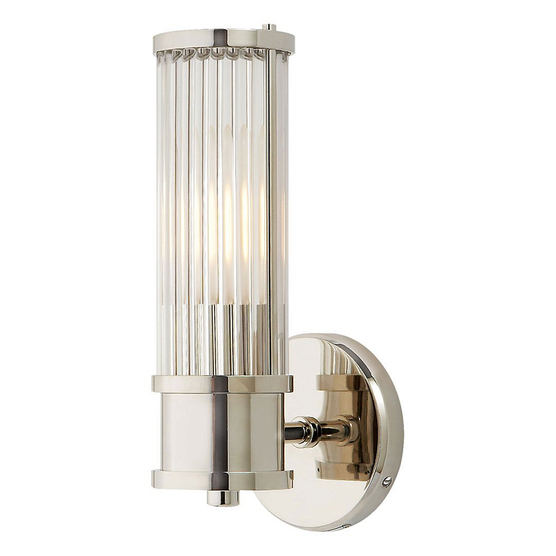 Ralph Lauren Бра Allen Single Sconce  Хром Прозрачный (Transparent) в Санкт-петербурге | Loft Concept 