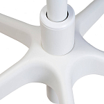 Стул с мягкой синей обивкой из велюра и подъемно-поворотным механизмом на белых колесиках Harper Blue and White варинант исполнения - 6 | Loft Concept в Санкт-петербурге