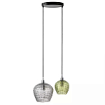 Подвесной светильник каскадный с 2-мя рельефными плафонами Cascade with Relief Lampshades варинант исполнения - 1 | Loft Concept в Санкт-петербурге