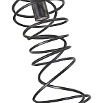 Подвесной светильник светодиодный из металла со спиральным декоративным элементом черный Metal Spiral варинант исполнения - 5 | Loft Concept в Санкт-петербурге