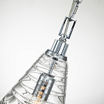 Подвесной светильник с прозрачным рельефным стеклянным плафоном в форме конуса Feiss варинант исполнения - 5 | Loft Concept в Санкт-петербурге