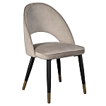 Стул велюровый серо-бежевый Schelde Gray Beige варинант исполнения - 2 | Loft Concept в Санкт-петербурге