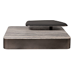 Столик журнальный квадратный  с полкой Sculptural Marble Accent с мрамором  варинант исполнения - 1 | Loft Concept в Санкт-петербурге