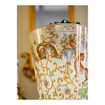 Кашпо с растительным и животным орнаментом на бронзовых ножках Turquoise Blooming Garden варинант исполнения - 7 | Loft Concept в Санкт-петербурге