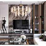 Люстра двухъярусная круглая с текстурными цилиндрическими плафонами Glimpse варинант исполнения - 10 | Loft Concept в Санкт-петербурге