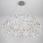 Люстра с каркасом из тонких металлических нитей и хрустальными подвесками Crystal Metal Threads Chandelier 100 варинант исполнения - 4 | Loft Concept в Санкт-петербурге