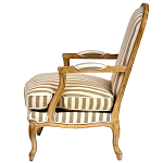 Кресло в полоску в стиле прованс Yvon French Seating Armchair варинант исполнения - 3 | Loft Concept в Санкт-петербурге