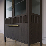 Витрина Primo со стеклянными фасадами и буфетом шпон Темный орех варинант исполнения - 7 | Loft Concept в Санкт-петербурге