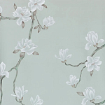 Обои ручная роспись Magnolia Canopy Original Colourway on Adam Grey dyed silk варинант исполнения - 1 | Loft Concept в Санкт-петербурге
