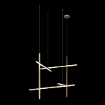 Люстра с 6-ю  пересекающимися цилиндрическими плафонами на тонких тросах Trumpet tube варинант исполнения - 7 | Loft Concept в Санкт-петербурге