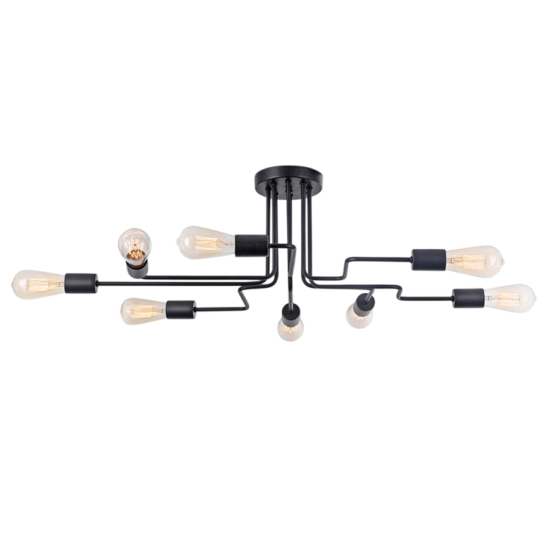 Потолочный светильник Gilbert Е27*8 Черный в Санкт-петербурге | Loft Concept 