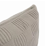 Подушка из хлопка рельефной вязки серого цвета Eden Line варинант исполнения - 2 | Loft Concept в Санкт-петербурге