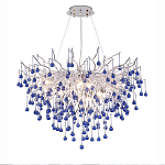 Люстра с синими стеклянными подвесками в форме капель FAIRYTREE Light варинант исполнения - 5 | Loft Concept в Санкт-петербурге