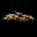 Люстра подвесная с прозрачными стеклянными птичками на ветвях Диаметр 100 см Serip Voa варинант исполнения - 7 | Loft Concept в Санкт-петербурге