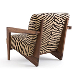 Кресло с обивкой из шенилла с тигровым принтом Tiger Chair варинант исполнения - 3 | Loft Concept в Санкт-петербурге