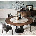 Обеденный стол круглый на чёрном фигурном основании Bosnia dinning table  варинант исполнения - 3 | Loft Concept в Санкт-петербурге