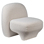 Кресло без подлокотников с обивкой из белой ткани букле Pacification варинант исполнения - 1 | Loft Concept в Санкт-петербурге