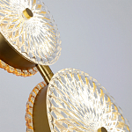  Подвесной светильник с плафонами из рельефного стекла Peony Glass Bronze Two варинант исполнения - 4 | Loft Concept в Санкт-петербурге