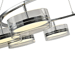 Люстра светодиодная с 8-ю прозрачными плафонами цилиндрической формы из акрила и стекла с пультом для регулировки света Glass Lamp Chromium варинант исполнения - 1 | Loft Concept в Санкт-петербурге