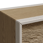 ТВ тумба 2 двери и 2 ящика с подсветкой на рельефном фасаде Warm Industrial варинант исполнения - 7 | Loft Concept в Санкт-петербурге