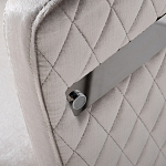 Стул серый велюровый со стеганной спинкой Focus on Convenience варинант исполнения - 2 | Loft Concept в Санкт-петербурге