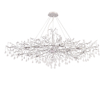 Люстра круглая подвесная с декором в виде ветвей и прозрачных подвесок из стекла в форме капель Droplet Chandelier варинант исполнения - 2 | Loft Concept в Санкт-петербурге