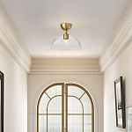 Потолочный светильник с широким полусферическим плафоном из прозрачного стекла Alora Mood варинант исполнения - 7 | Loft Concept в Санкт-петербурге