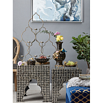 Блюдо черного цвета из фрафора на бронзовых ножках Eden Garden porcelain and bronze варинант исполнения - 6 | Loft Concept в Санкт-петербурге