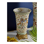 Ваза из фарфора на бронзовом основании Turquoise Blooming Garden варинант исполнения - 5 | Loft Concept в Санкт-петербурге