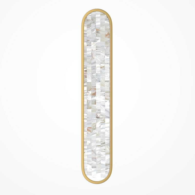 Бра перламутровый Lunaris 60 см Латунь Перламутровый в Санкт-петербурге | Loft Concept 