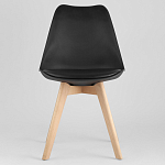 Стул с основой из пластика и мягким сиденьем Arvika Black варинант исполнения - 2 | Loft Concept в Санкт-петербурге