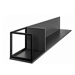 Полка навесная открытая цвета графит Strict Lines  варинант исполнения - 5 | Loft Concept в Санкт-петербурге