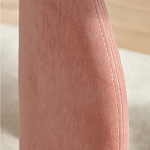 Обеденный стол со стеклянной столешницей и розовыми ножками с тканевой обивкой Wrigley варинант исполнения - 2 | Loft Concept в Санкт-петербурге