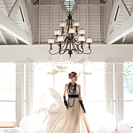 Люстра бронзового цвета с бежевыми абажурами из органзы в классическом стиле Hinkley варинант исполнения - 3 | Loft Concept в Санкт-петербурге