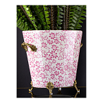 Кашпо из белого фарфора с розовым цветочным орнаментом Eden Garden варинант исполнения - 5 | Loft Concept в Санкт-петербурге