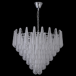 Люстра с подвесками из рифленного стекла в форме капель Textured Glass Chandelier варинант исполнения - 6 | Loft Concept в Санкт-петербурге