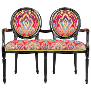 Диванетка Ikat Pattern Черная