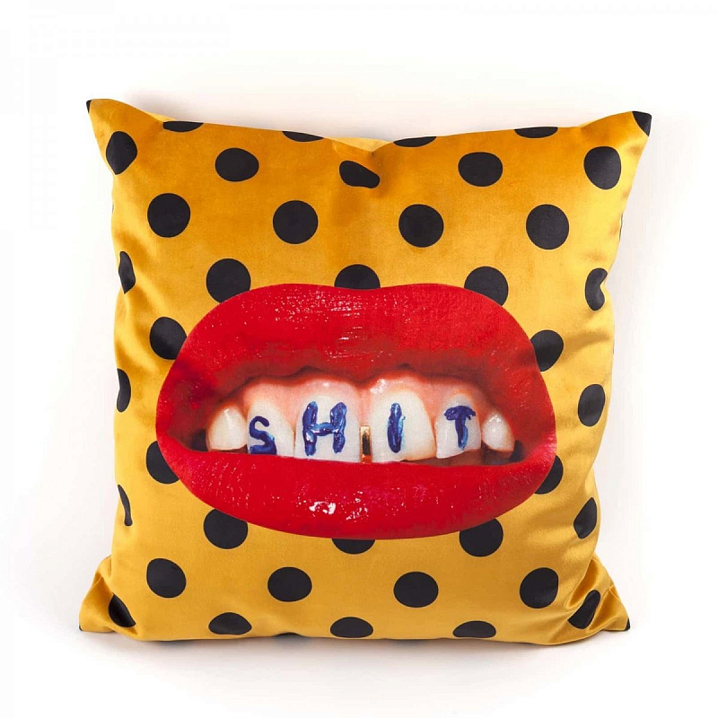 Подушка Seletti Cushion Shit Toiletpaper Желтый в Санкт-петербурге | Loft Concept 