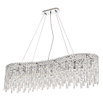 Люстра подвесная вытянутой формы с хрустальными подвесками Ludivine Lighting варинант исполнения - 1 | Loft Concept в Санкт-петербурге