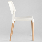 Пластиковый стул на ножках из массива бука Ferret White варинант исполнения - 4 | Loft Concept в Санкт-петербурге