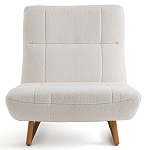 Кресло с обивкой букле Lino White  Boucle Armchair варинант исполнения - 2 | Loft Concept в Санкт-петербурге