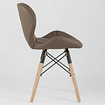 Стул с коричневым сиденьем из экокожи JEROEN варинант исполнения - 2 | Loft Concept в Санкт-петербурге