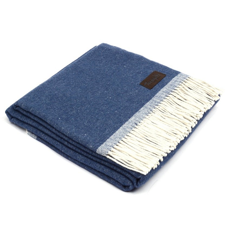 Плед SARA 4000 Marzotto Синий в Санкт-петербурге | Loft Concept 