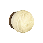 Настенно-потолочный светильник с плафоном в форме шара из алебастра Cryptocrystalline Stone варинант исполнения - 1 | Loft Concept в Санкт-петербурге